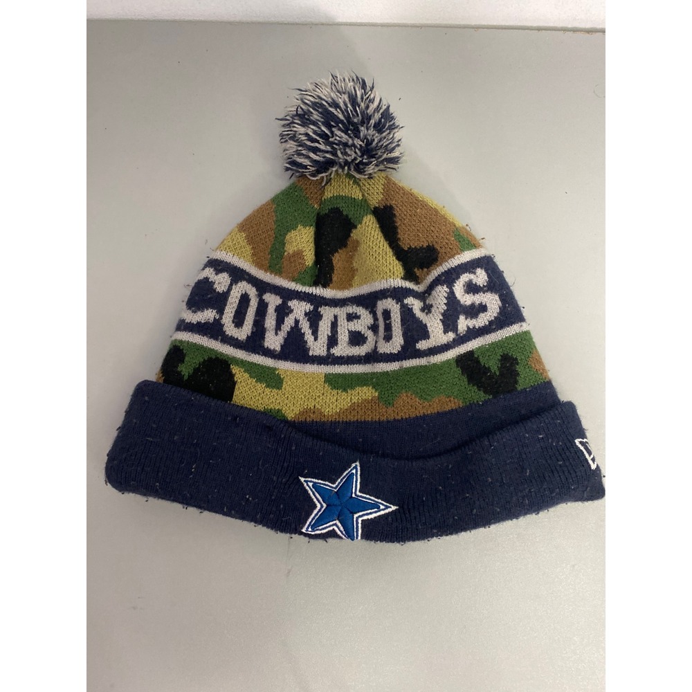 New Era Dallas Cowboys Camo Pom Pom Beanie Hat